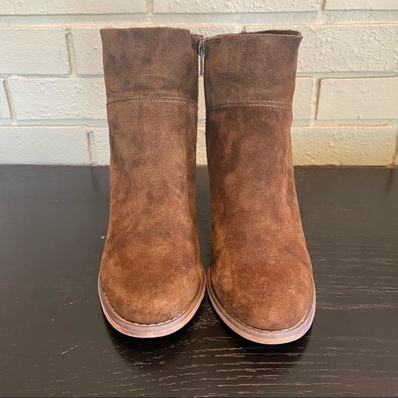 Sole Society Alexi Womens Wedge Bootie Ankle Boots Brown Suede Size 8.5 - Picture 3 of 8